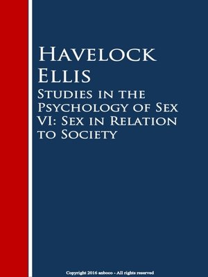 cover image of Studies in the Psychology of Sex 6